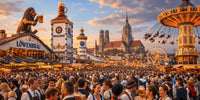 Oktoberfest en Allemagne avec tentes de bière, costumes bavarois et grande fête populaire à Munich