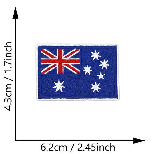 Dimensions du patch brodé du drapeau de l'Australie