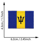 Dimensions du patch brodé du drapeau de la Barbade