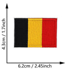 Dimensions du patch brodé du drapeau de la Belgique