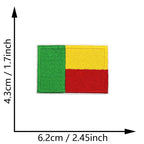Dimensions du patch brodé du drapeau du Bénin