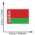 Dimensions du patch brodé du drapeau de la Biélorussie