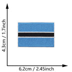 Dimensions du patch brodé du drapeau du Botswana