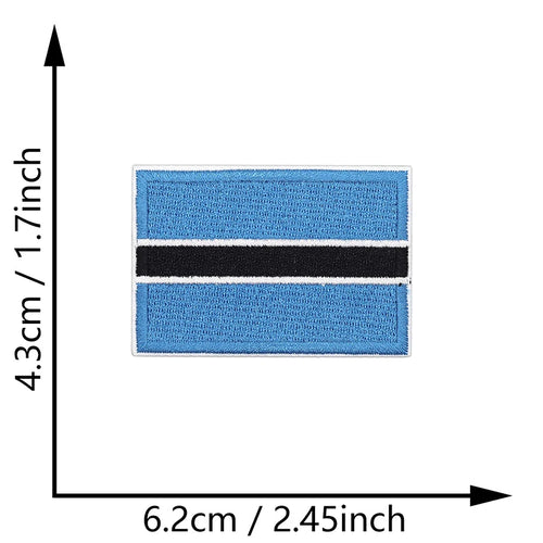 Dimensions du patch brodé du drapeau du Botswana
