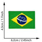 Dimensions du patch brodé du drapeau du Brésil