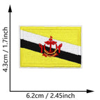 Dimensions du patch brodé du drapeau de Brunei