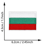 Dimensions du patch brodé du drapeau de la Bulgarie