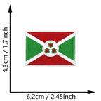 Dimensions du patch brodé du drapeau du Burundi