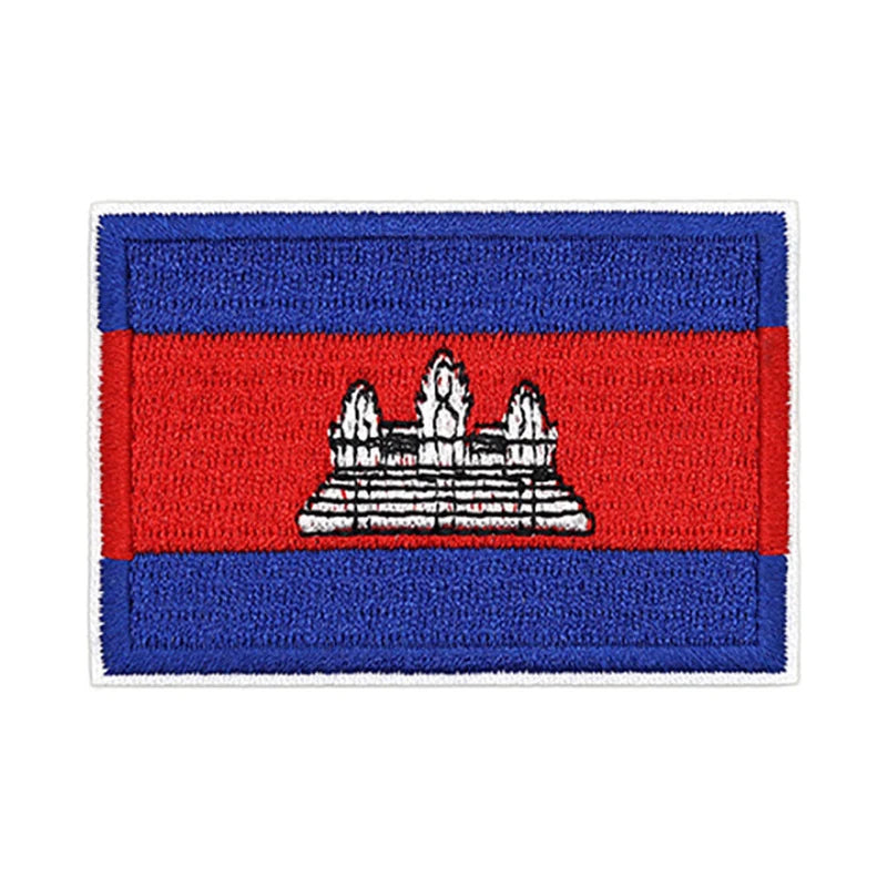 Patch brodé du drapeau du Cambodge