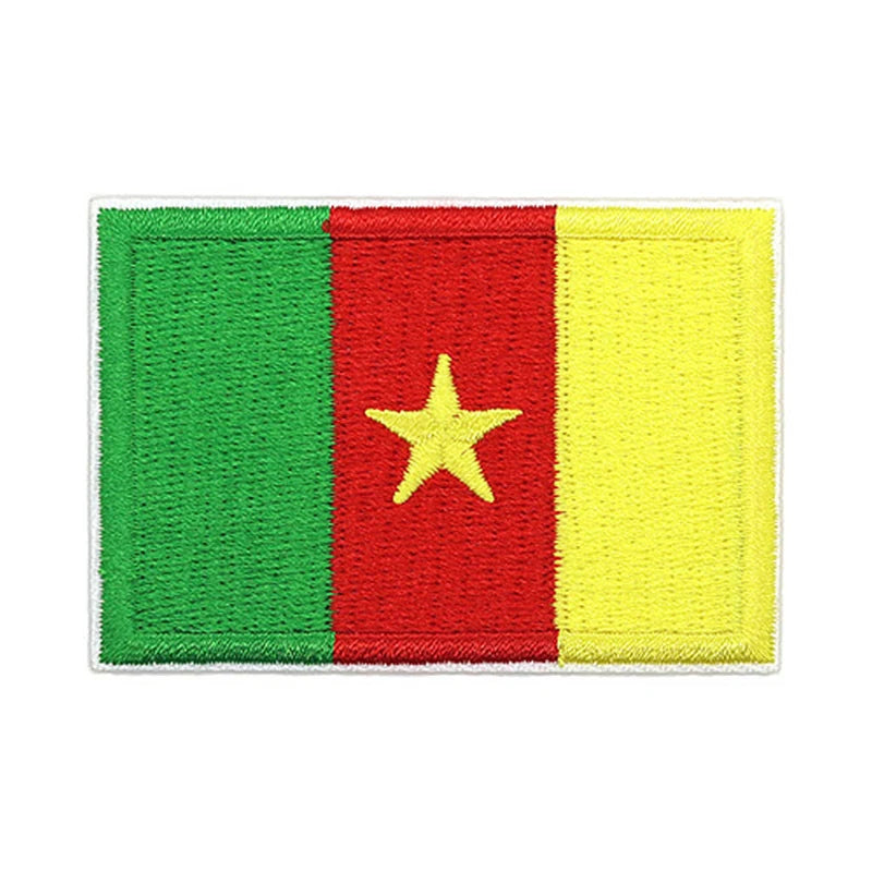 Patch brodé du drapeau du Cameroun