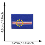 Dimensions du patch brodé du drapeau du Cap-Vert