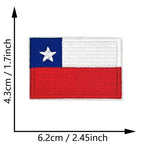 Dimensions du patch brodé du drapeau du Chili
