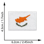 Dimensions du patch brodé du drapeau de Chypre