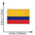 Dimensions du patch brodé du drapeau de la Colombie