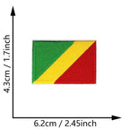 Dimensions du patch brodé du drapeau du Congo