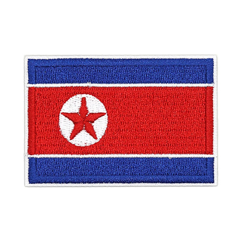 Patch brodé du drapeau de la Corée du Nord