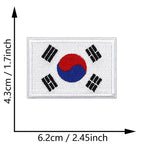 Dimensions du patch brodé du drapeau de la Corée du Sud