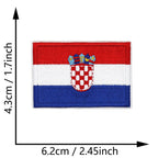 Dimensions du patch brodé du drapeau de la Croatie