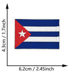 Dimensions du patch brodé du drapeau de Cuba