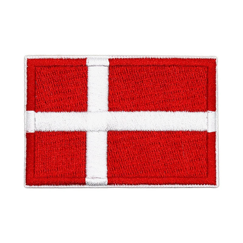 Patch brodé du drapeau du Danemark