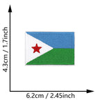 Dimensions du patch brodé du drapeau de Djibouti