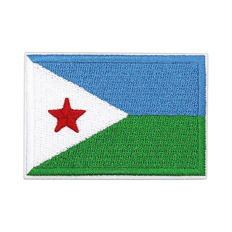 Patch brodé du drapeau de Djibouti