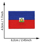 Dimensions du patch brodé du drapeau d'Haïti
