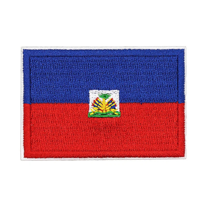 Patch brodé du drapeau d'Haïti
