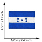 Dimensions du patch brodé du drapeau du Honduras