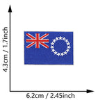 Dimensions du patch brodé du drapeau des Îles Cook