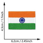 Dimensions du patch brodé du drapeau de l'Inde