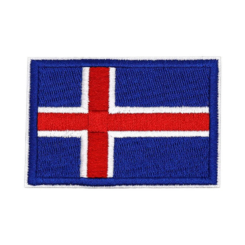 Patch brodé du drapeau de l'Islande