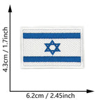 Dimensions du patch brodé du drapeau d'Israël