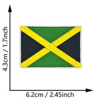 Dimensions du patch brodé du drapeau de la Jamaïque