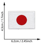 Dimensions du patch brodé du drapeau du Japon