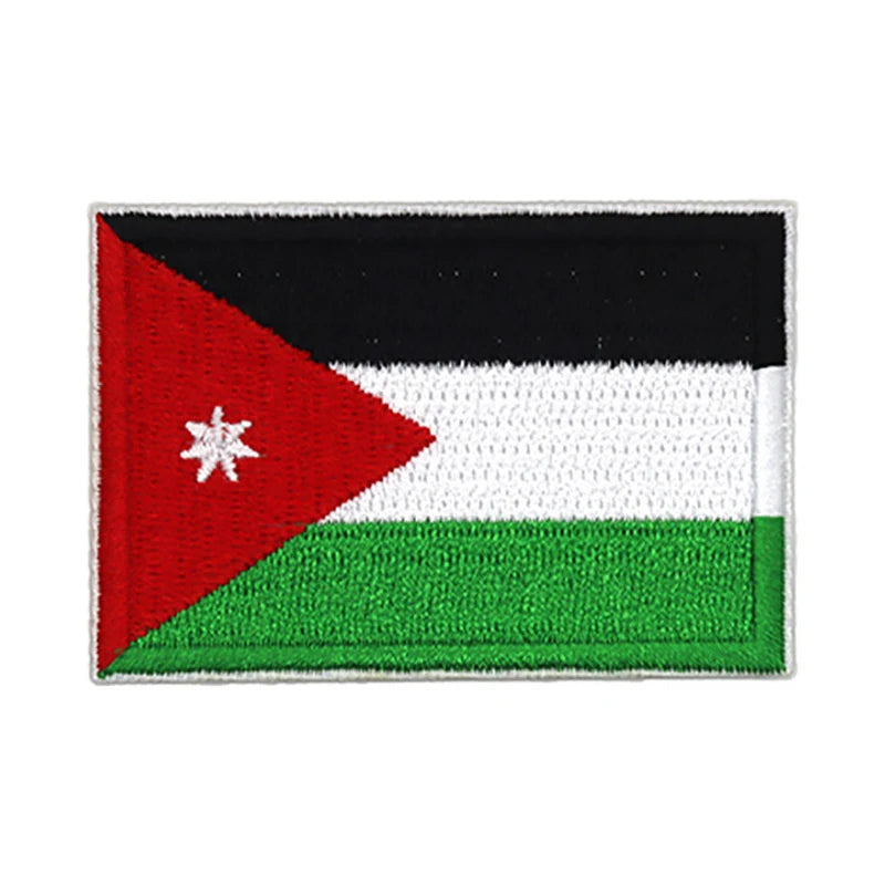 Patch brodé du drapeau de la Jordanie