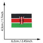 Dimensions du patch brodé du drapeau du Kenya