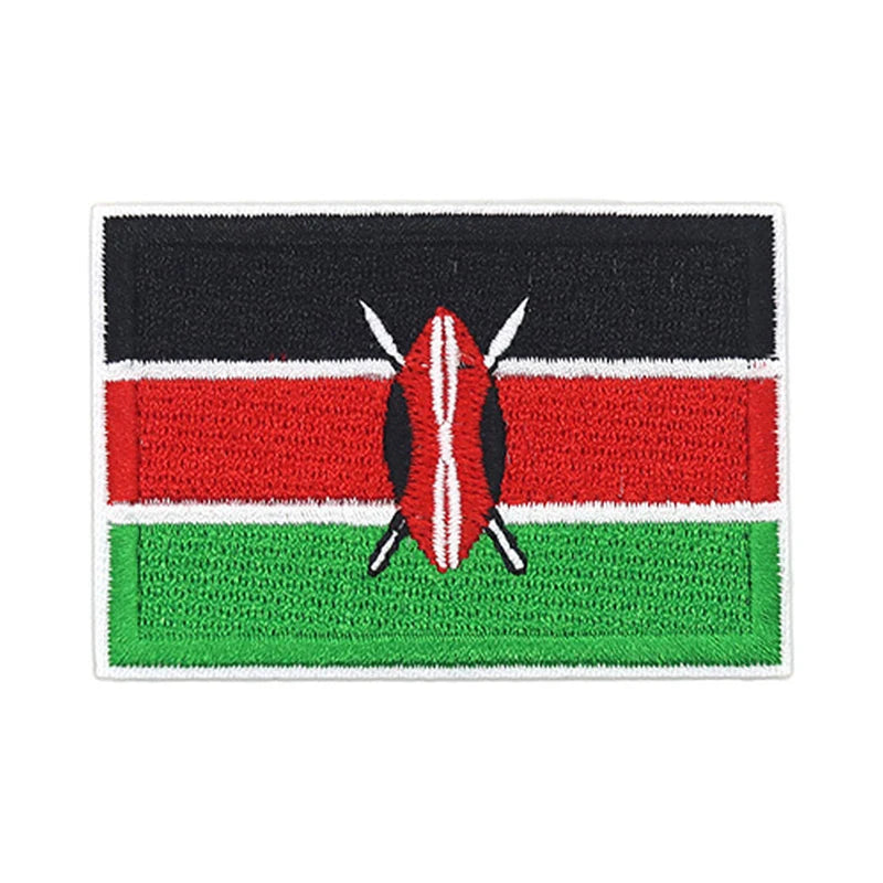 Patch brodé du drapeau du Kenya