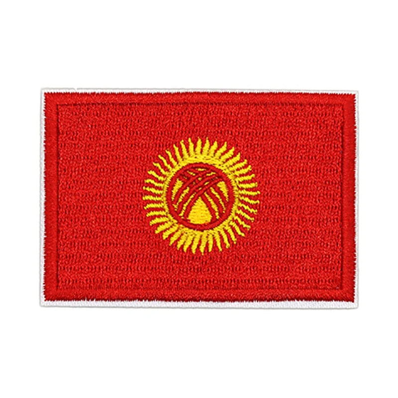 Patch brodé du drapeau du Kirghizistan