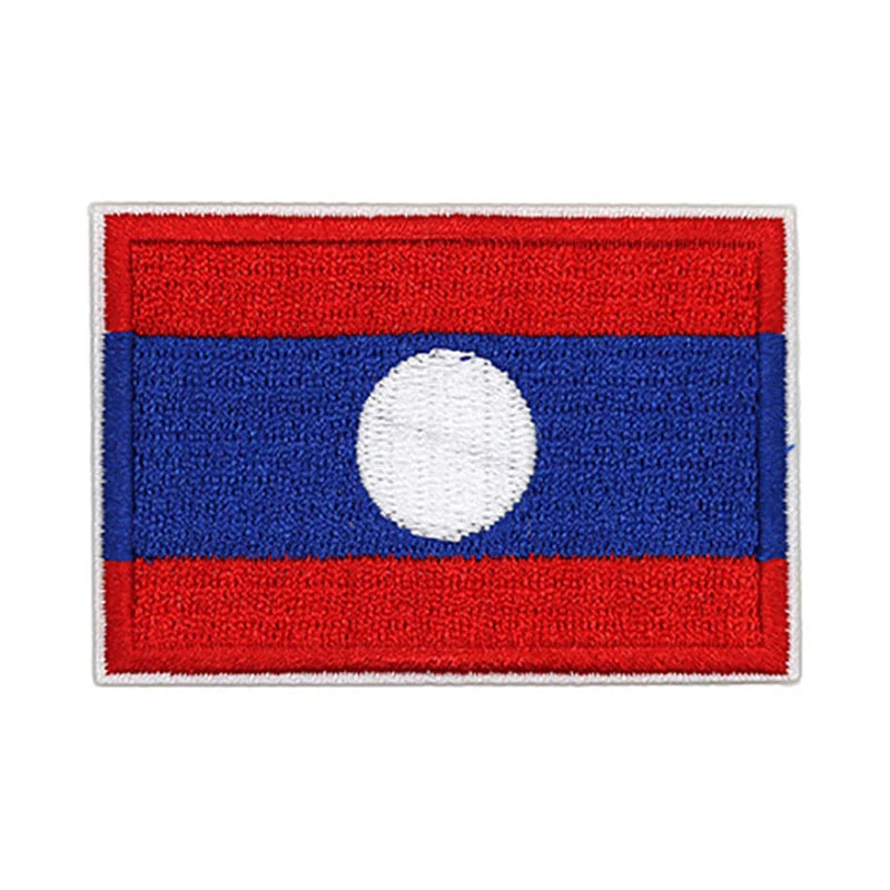 Patch brodé du drapeau du Laos