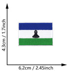 Dimensions du patch brodé du drapeau du Lesotho