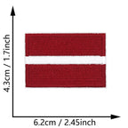 Dimensions du patch brodé du drapeau de la Lettonie
