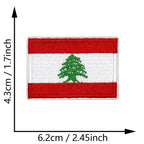 Dimensions du patch brodé du drapeau du Liban