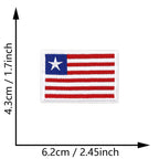 Dimensions du patch brodé du drapeau du Liberia