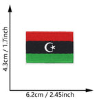 Dimensions du patch brodé du drapeau de la Libye