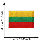 Dimensions du patch brodé du drapeau de la Lituanie