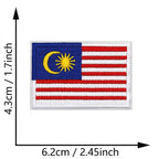 Dimensions du patch brodé du drapeau de la Malaisie
