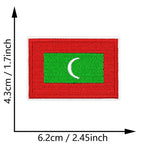 Dimensions du patch brodé du drapeau des Maldives