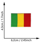 Dimensions du patch brodé du drapeau du Mali