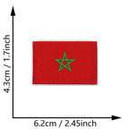 Dimensions du patch brodé du drapeau du Maroc